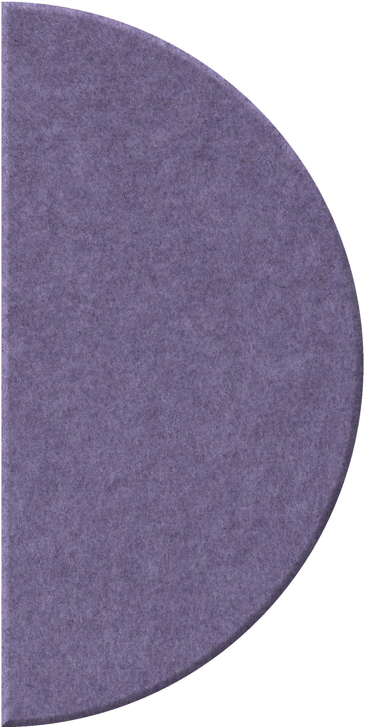 Purple half-circle tile with matte textured surface.