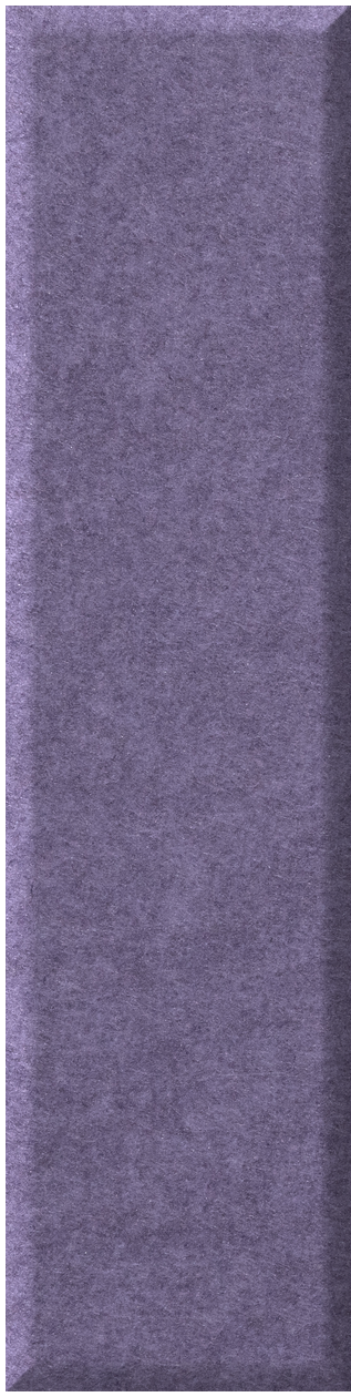 Purple textured shiplap tile with vertical plank pattern and mottled finish.