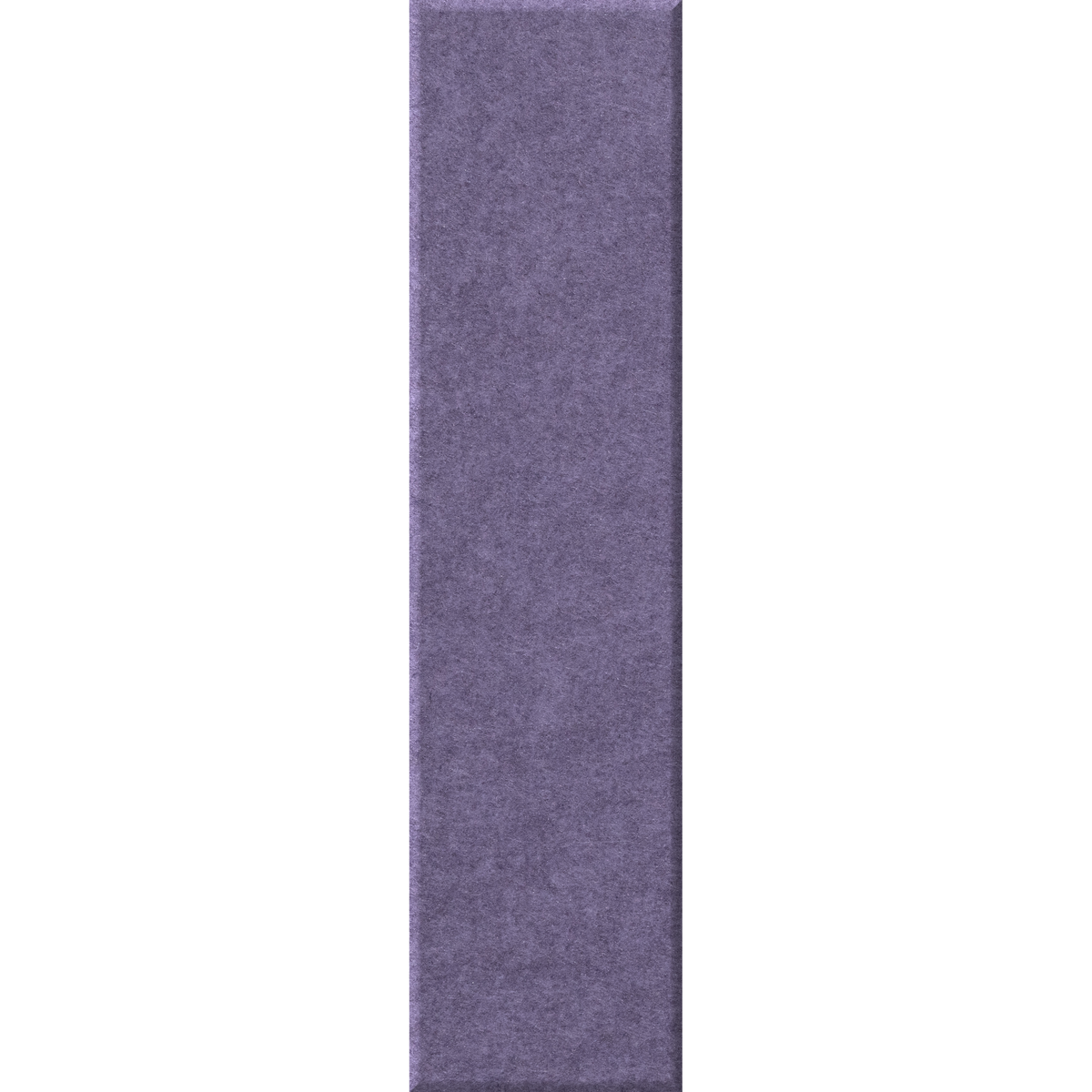 A vertical rectangular swatch of textured lavender-purple fabric or material on a plain white background.