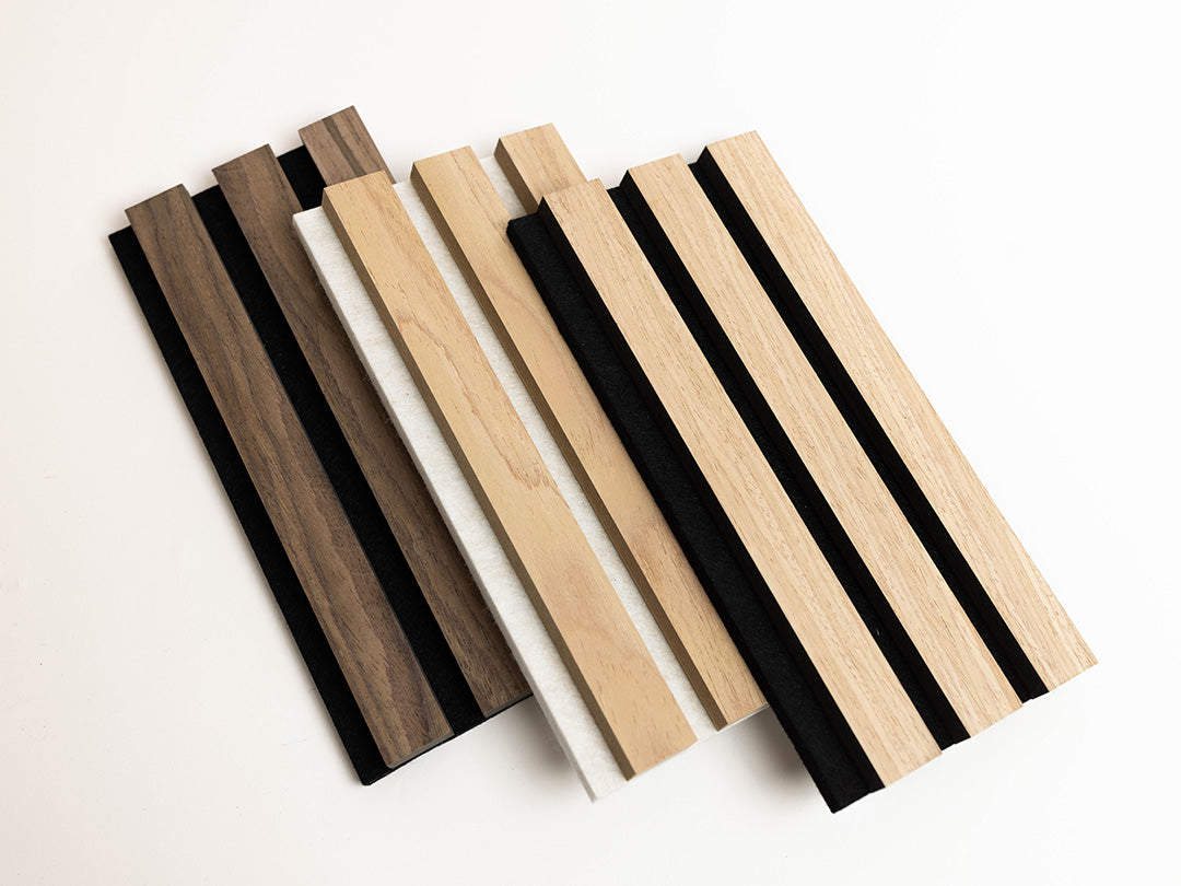Oak Walnut Acoustic Wood Slat | Sample Panels | Felt Right