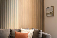 Two-Pack Oak/Latte Wood Slat Wall