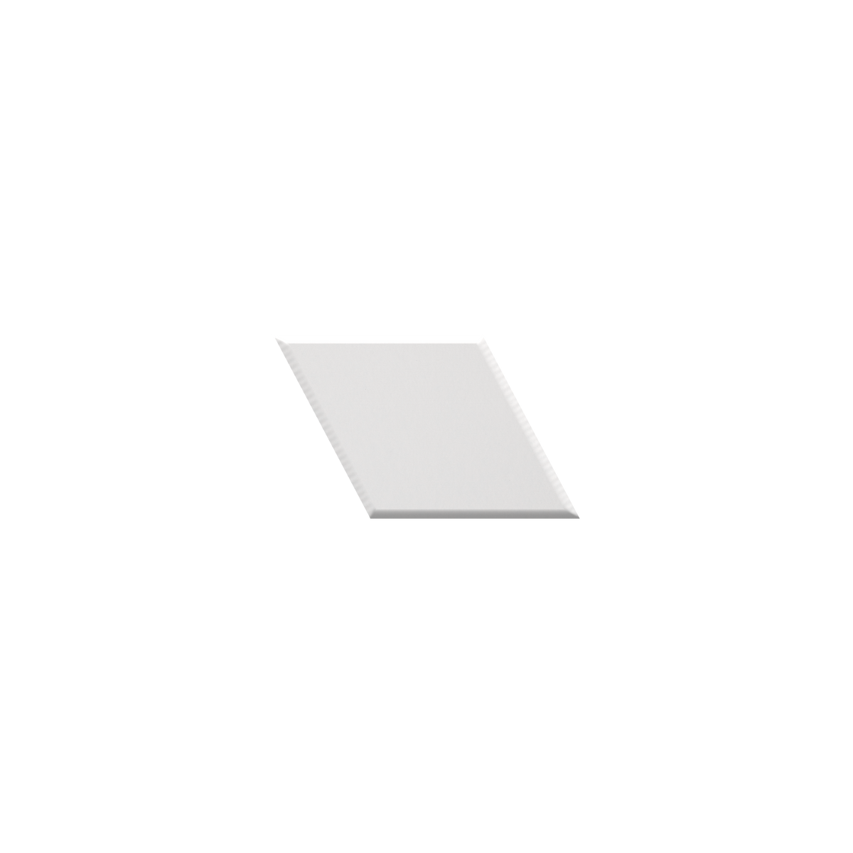 Light gray diamond on a white background