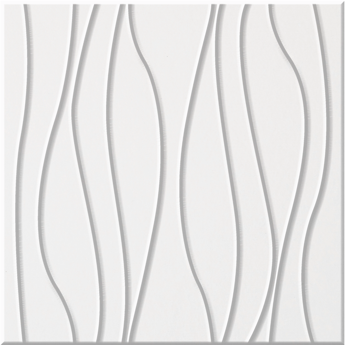Zinc 9mm Engraved River felt sample with wavy vertical grooves
