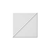 A square white tile with a diagonal line running from the bottom-left corner to the top-right corner, shown on a plain white background.