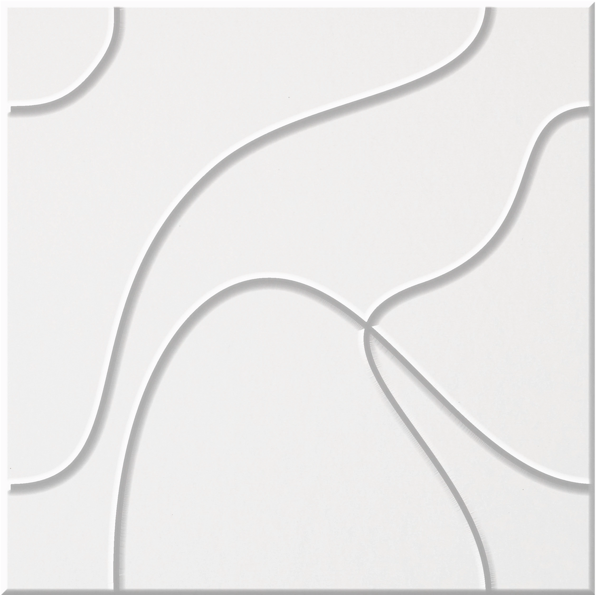 Zinc 9mm Engraved Topo felt sample with flowing topographic line grooves