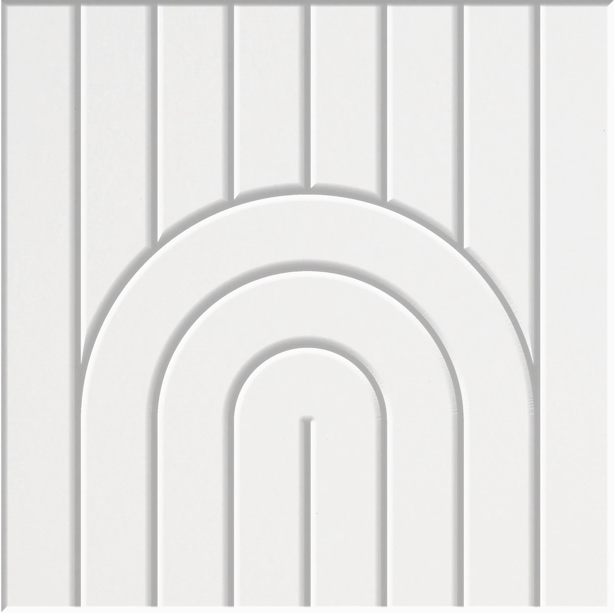 Zinc 9mm Engraved Zen felt sample with nested arch grooves