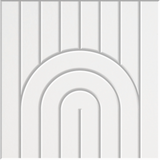 Zinc 9mm Engraved Zen felt sample with nested arch grooves