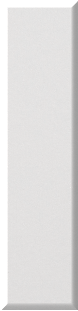 White shiplap tile with beveled edges and three-dimensional horizontal planks.