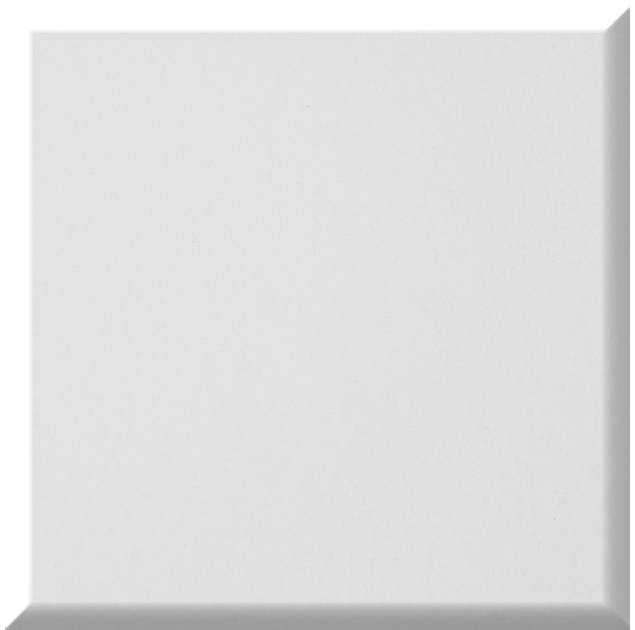 White square tile with beveled edge and subtle shadow detail visible on right and bottom sides.