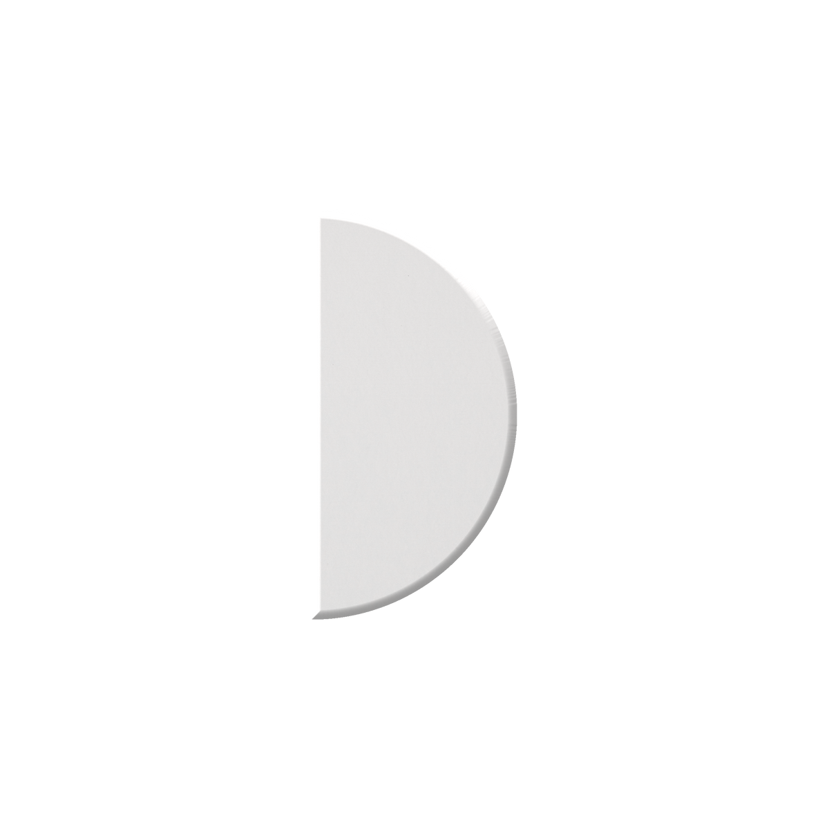 White Semi-circle on a white background