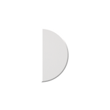 White Semi-circle on a white background