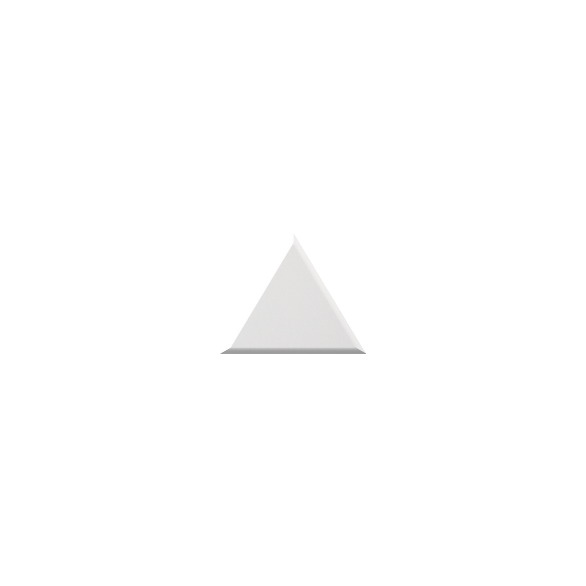 White triangle on a white background.
