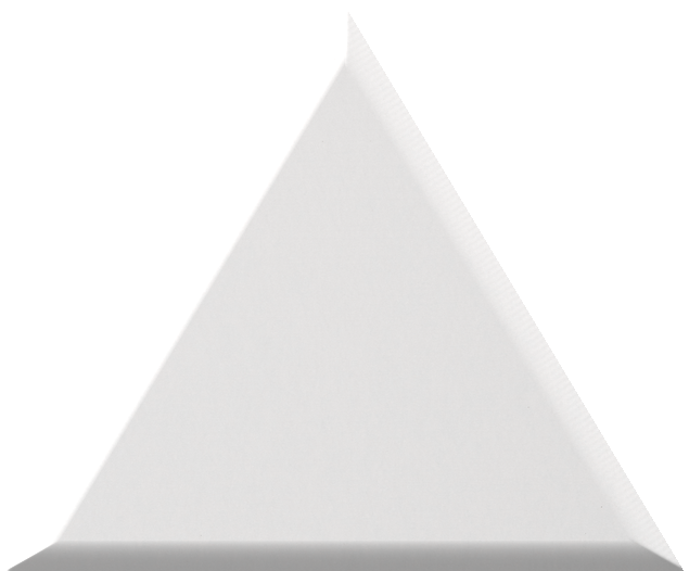White triangular tile with light gray shading and shadow at base.