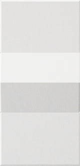 Four rectangular tiles in varying shades of white and gray stacked vertically.