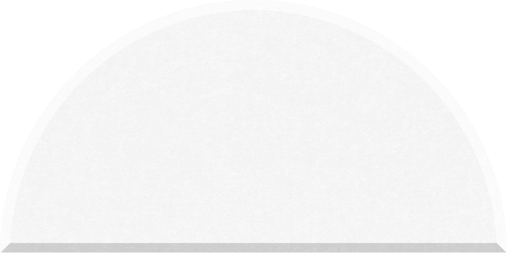 Small half circle felt tile in Zinc