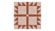 Felt Right Bears Paw quilt design in dark red and cream displayed in a bedroom or craft room