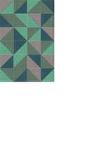 Geometric pattern with repeating diamond shapes in mint green, teal, gray, and dark blue tones.