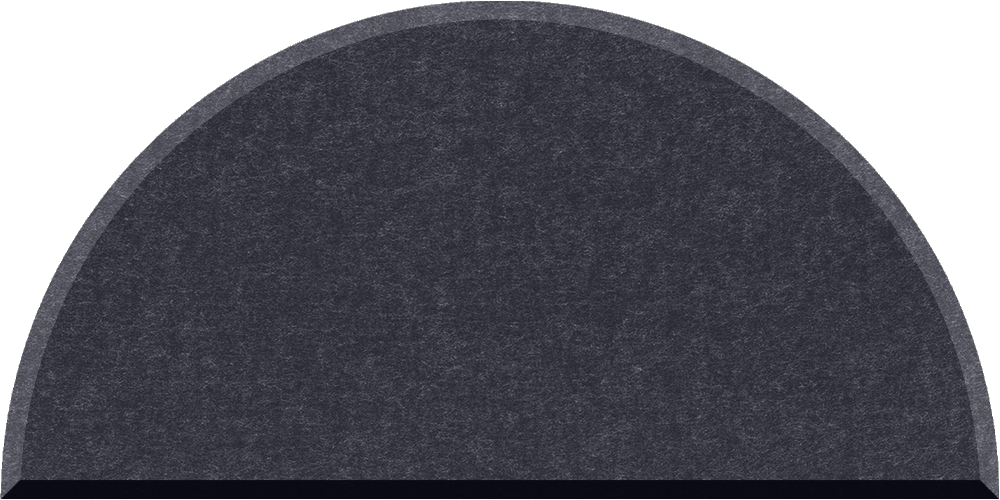 Small half circle felt tile in Cast