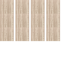 Beige cashmere fabric with vertical birch tree stripe pattern printed throughout.