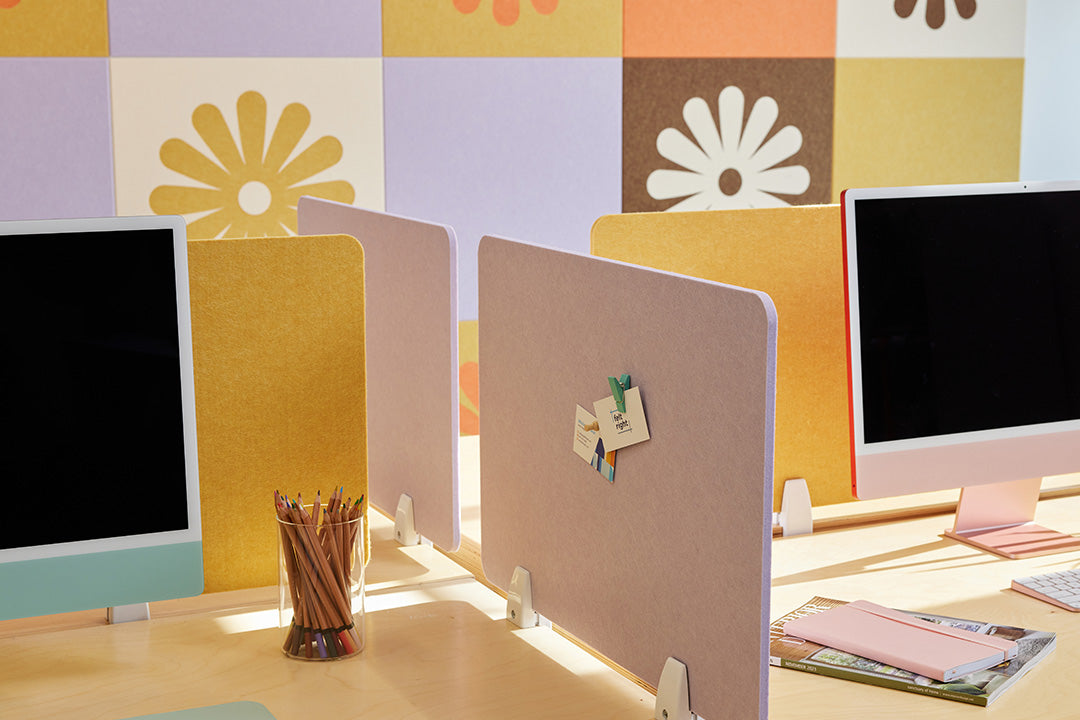 Olive Grid Small Desk Divider