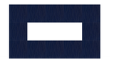 Dark blue fabric with subtle wavy line pattern and white rectangular panel in center.