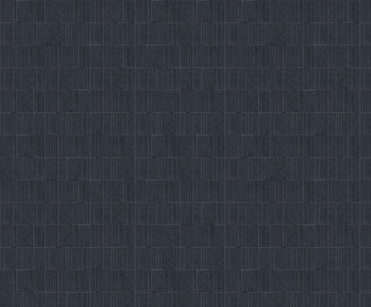 Dark gray herringbone brick pattern with vertical striping throughout.