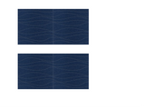 Dark blue fabric with repeating wavy line pattern in two rectangular panels.