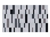 Grey Layered Codec geometric pattern with black, dark grey, and light grey rectangular blocks arranged in layered rows.