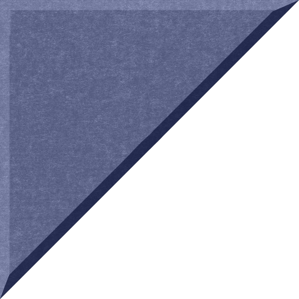 Small 90 degree triangle in Indigo
