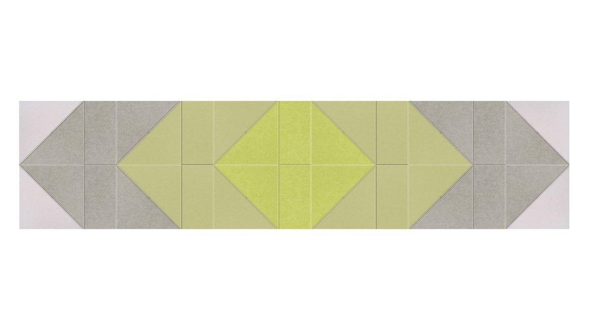 A Felt Right wall art design in shades of green