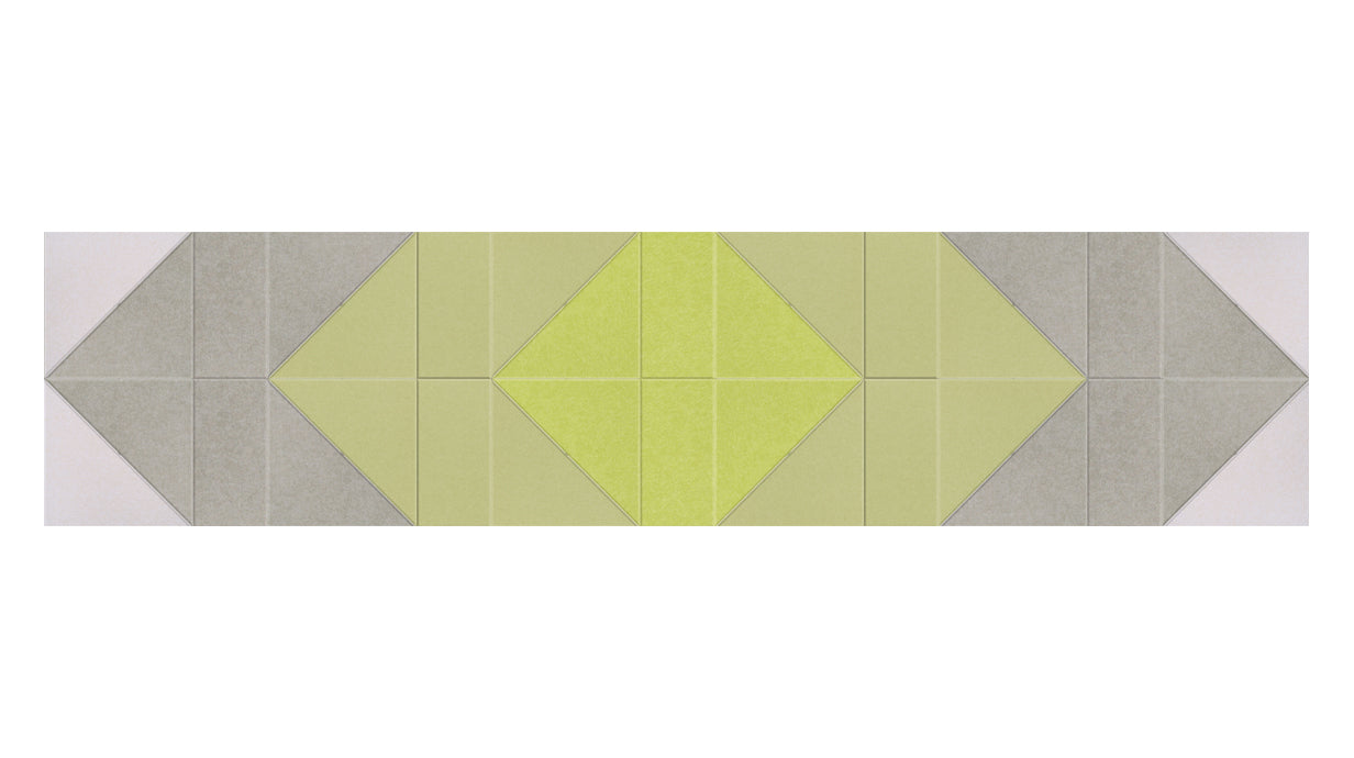 A Felt Right wall art design in shades of green