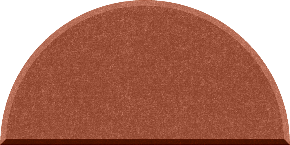 Small half circle felt tile in Moab