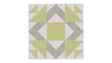 Felt Right Mother's Favorite in Aloe quilt design wall in light greens and cream displayed in a bedroom or craft room