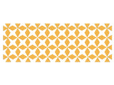 Geometric pattern of mustard yellow triangles and diamonds arranged in repeating rows on white background.