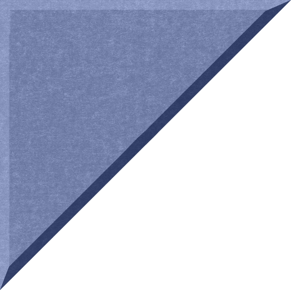 Small 90 degree triangle in periwinkle
