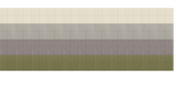 Horizontal striped fabric with color gradient transitioning from cream at top through gray to olive green at bottom.