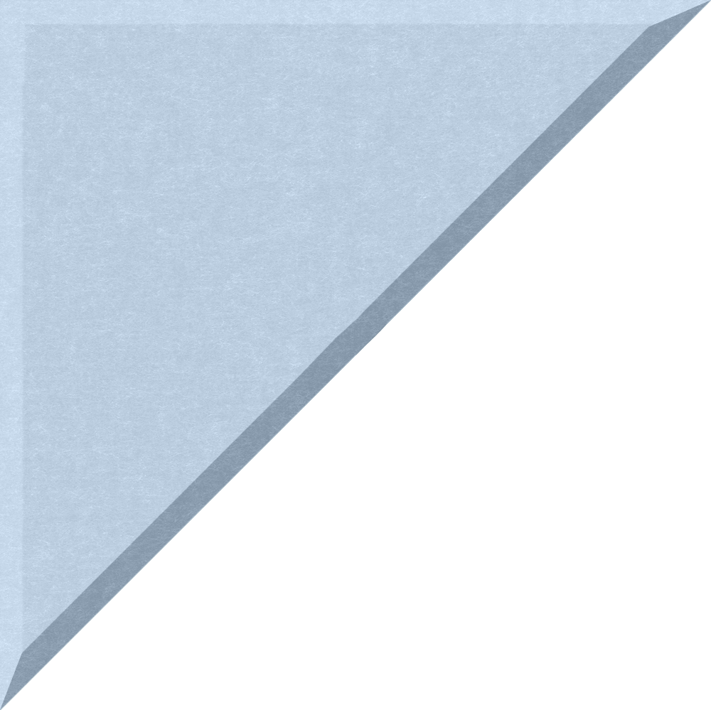 Small 90 degree triangle in Powder Blue