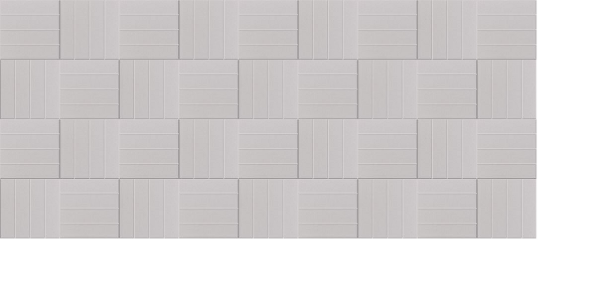 Light gray subway tile pattern with horizontal and vertical grout lines arranged in offset rows.
