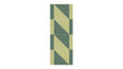 A Felt Right Wall design in a twist like pattern in shades of green.