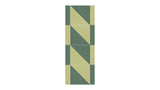 A Felt Right Wall design in a twist like pattern in shades of green.