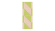 A Felt Right wall art design in green and cream in a geometric twist-like shape.