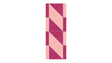 A Felt Right wall design in shade of pink going down in a twist pattern
