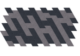Repeating pattern of alternating dark charcoal and medium gray parallelograms in diagonal arrangement.