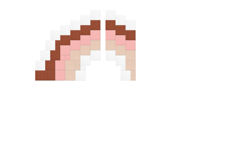 Pixel Rainbow Lily Design
