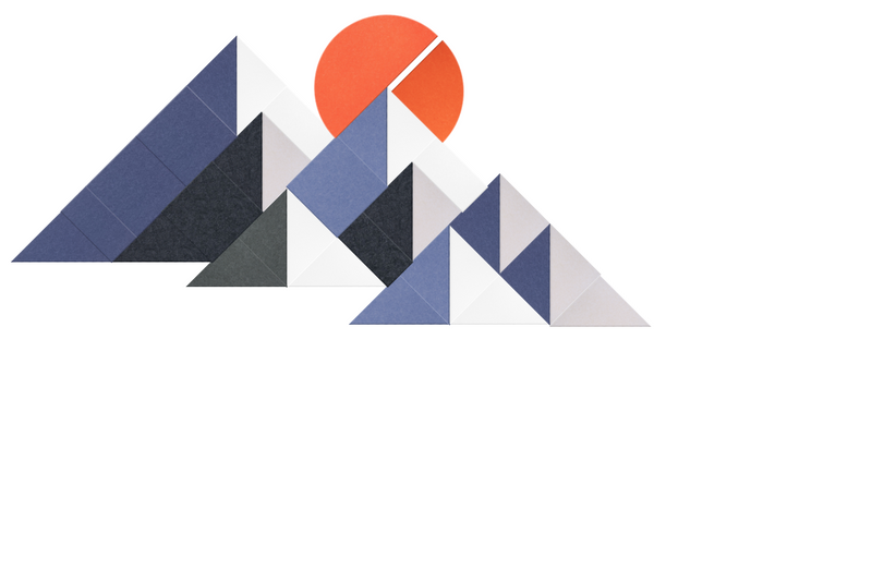 Snowy Mountain Sunset Design