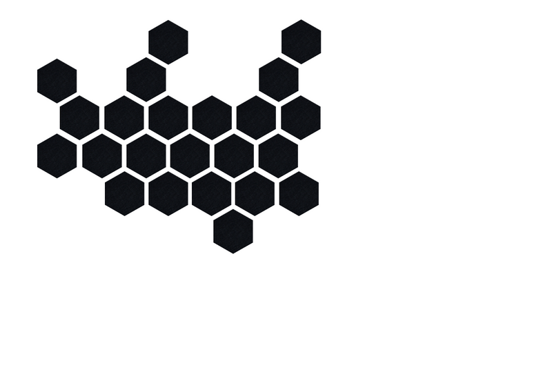 Ebony Spaced Hex Design