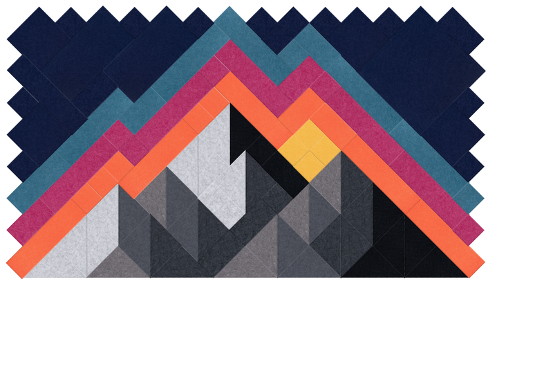 Shaded Mountain Sunrise Design