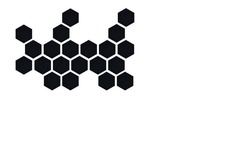 Ebony Spaced Hex Design