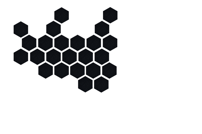 Ebony Spaced Hex Design