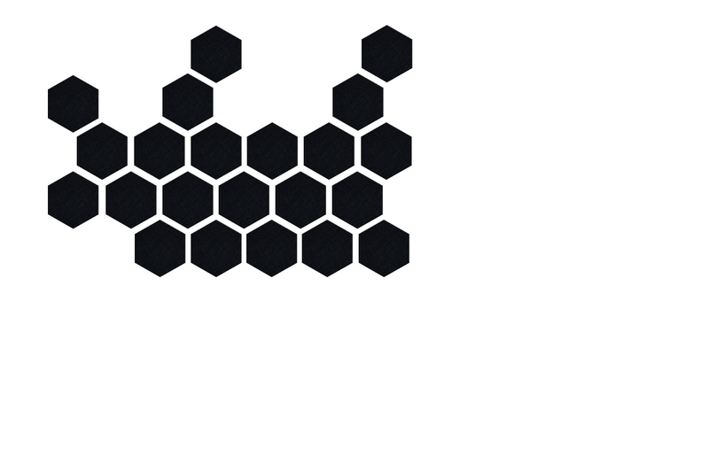 Ebony Spaced Hex Design